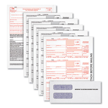 TOPS™ Five-part 1099-nec Online Tax Kit, 8.5 X 11, 3-page, 24-pack freeshipping - TVN Wholesale